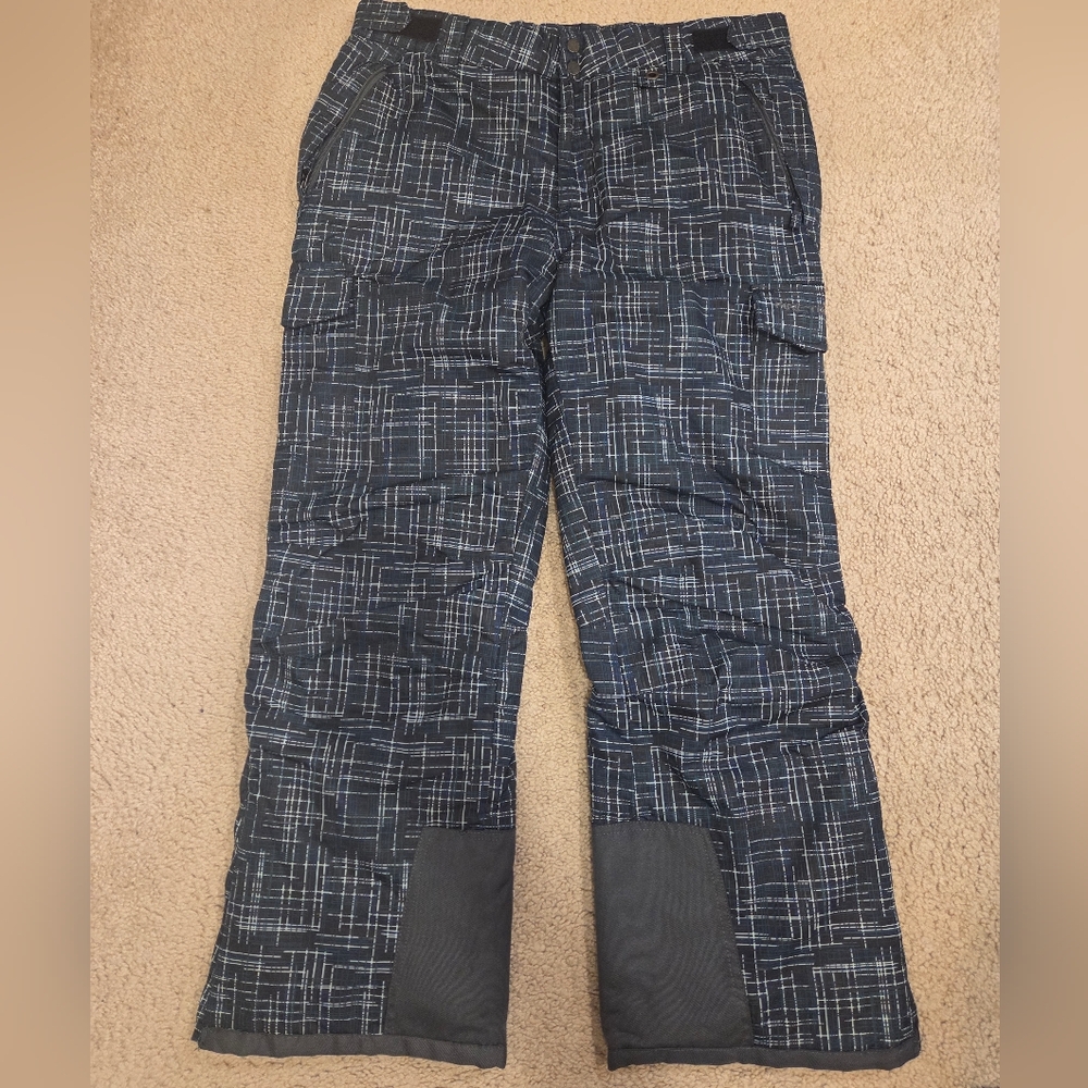 Arctix Men's Snowsports Cargo Pants, Blizzard Print Black, Large/32" Inseam
